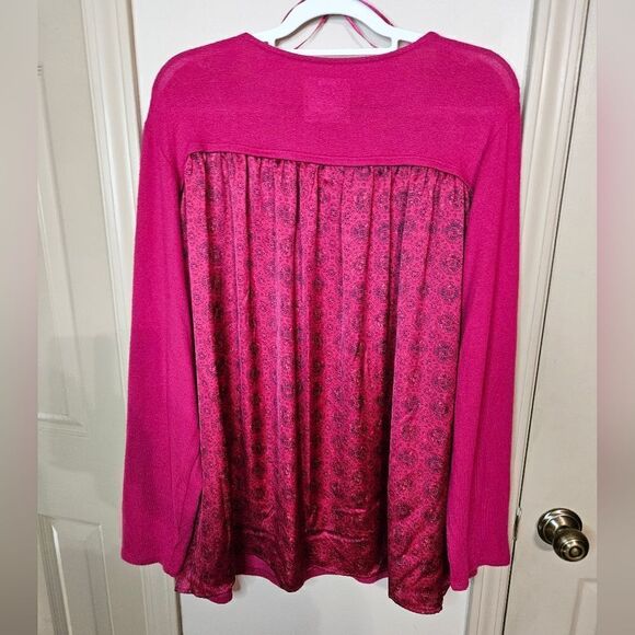 #377 EVRI Maroon Colored Soft Knit Front & Printed Polyester Back - Picture 3 of 5